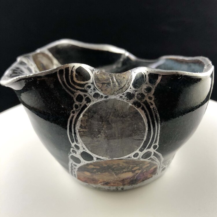 Kintsugi bowl 6006, gintsugi, kintsugi, silver