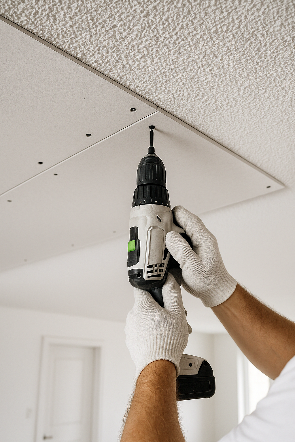 Covering popcorn ceiling
