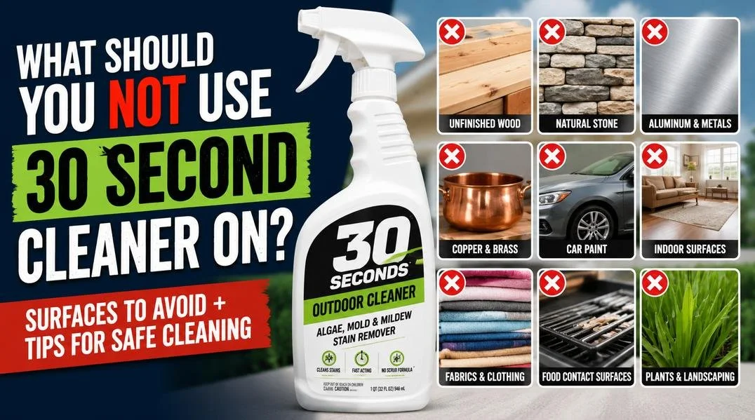 What Should You NOT Use 30 Second Cleaner On?