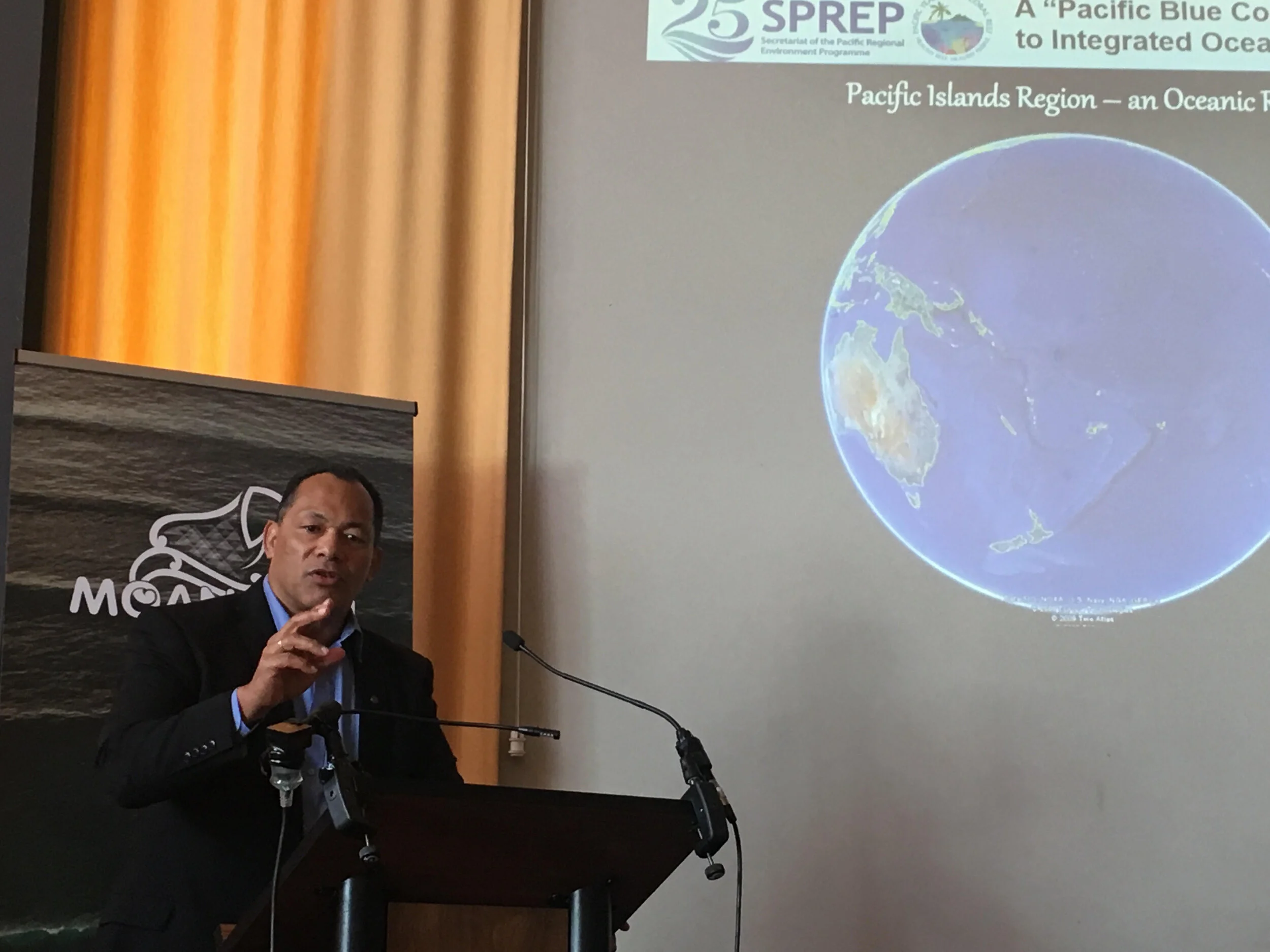 Kosi Latu, Director-General of SPREP, in Gisborne/Tairawhiti on 7 October. Photo: Stephen Harris
