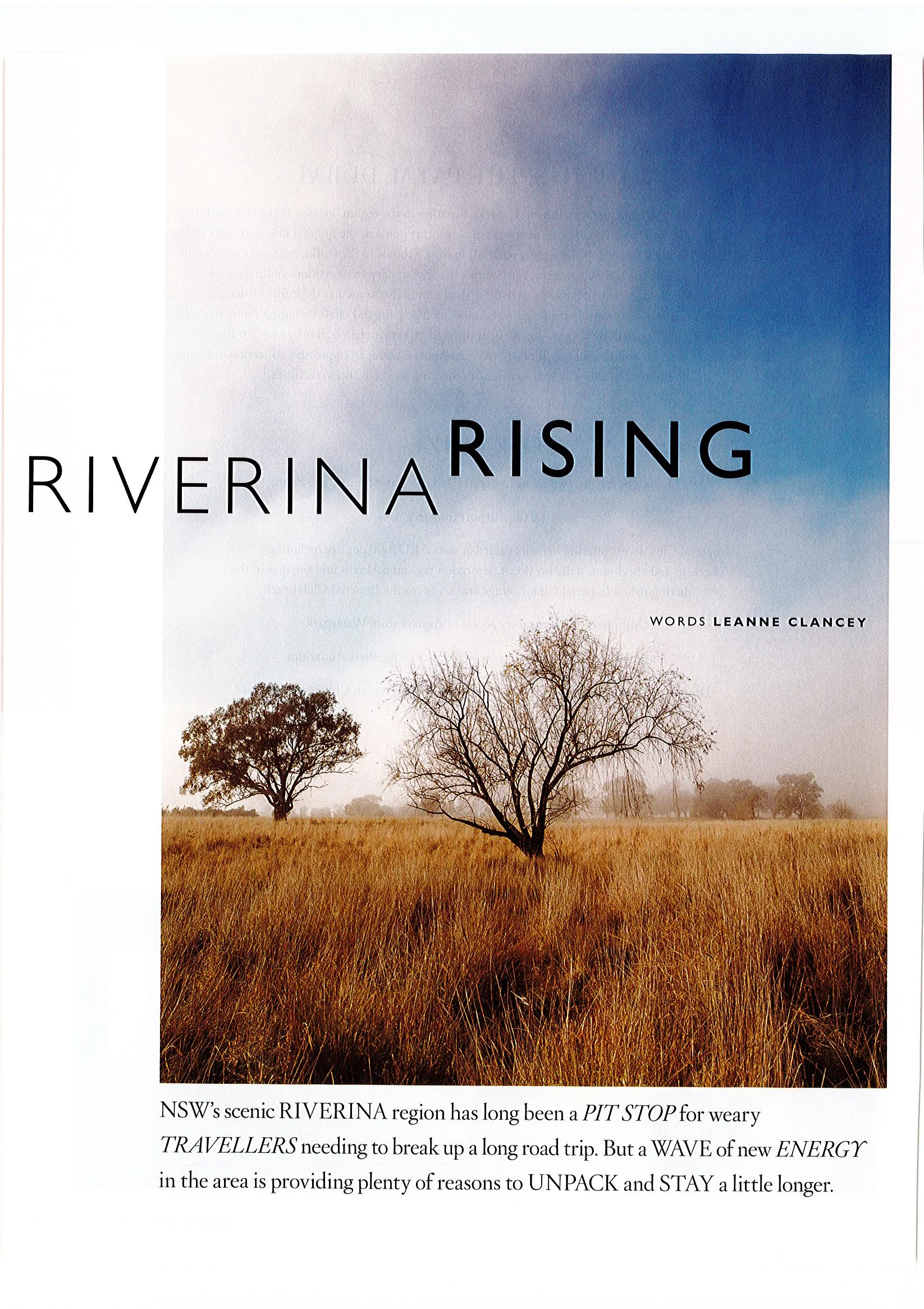 Borambola Wines in Australian Traveller Mag