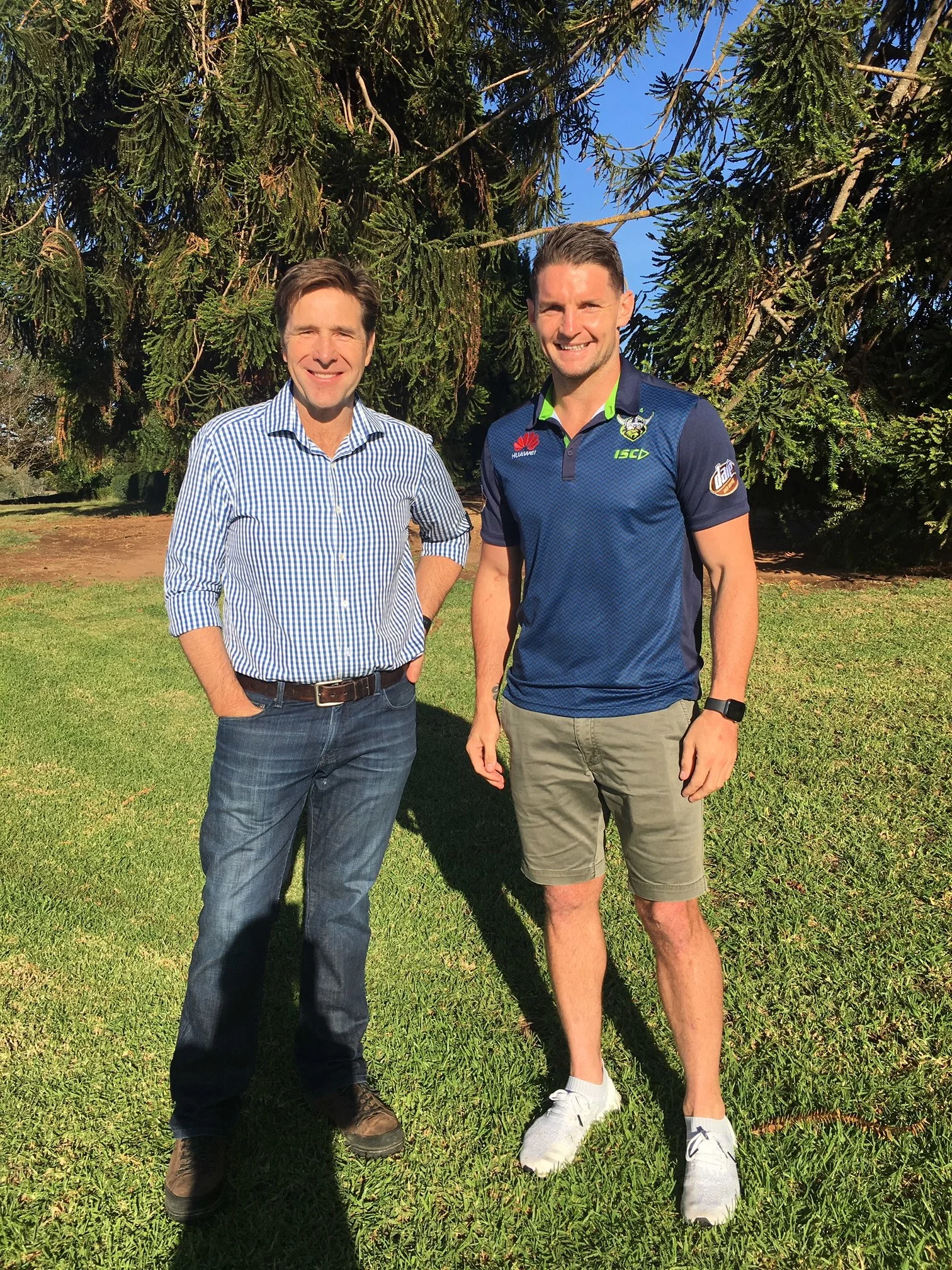 Jarrod Croker, Canberra Raiders Captain visits Borambola Wines