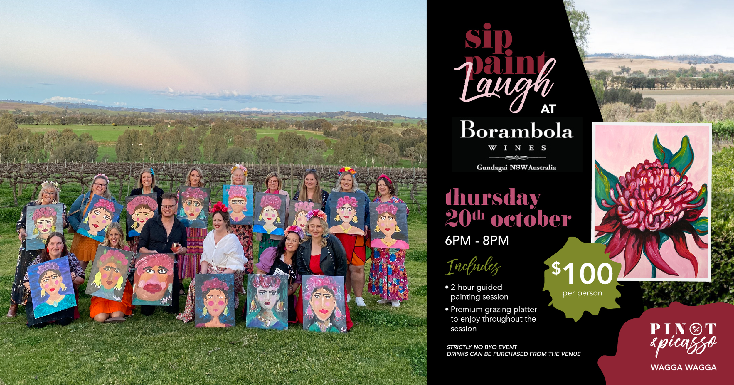 Pinot &amp; Picasso is coming to Borambola Wines!