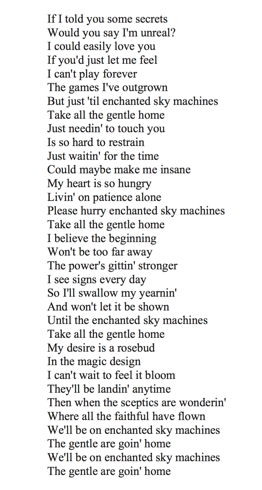"Enchanted Sky Machines," Judee Sill. (Copy) (Copy)