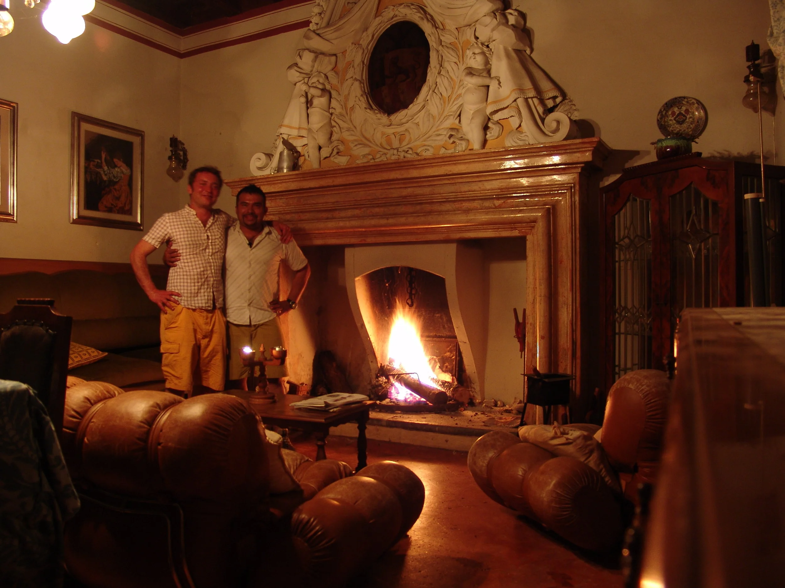 Global Oil and Gas Board Member Patrik Bonardi and Gustavo A Yanez CFO at one of the Bonardi  family ancestral homes, Lake Como Italy. 