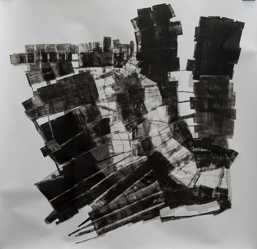 ///FRAGMENTS I / collage on Arches paper / 150-150 cm / 2014