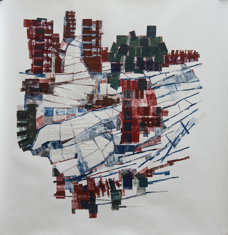 ///FRAGMENTS IV / collage on Arches paper / 150-150 cm / 2016