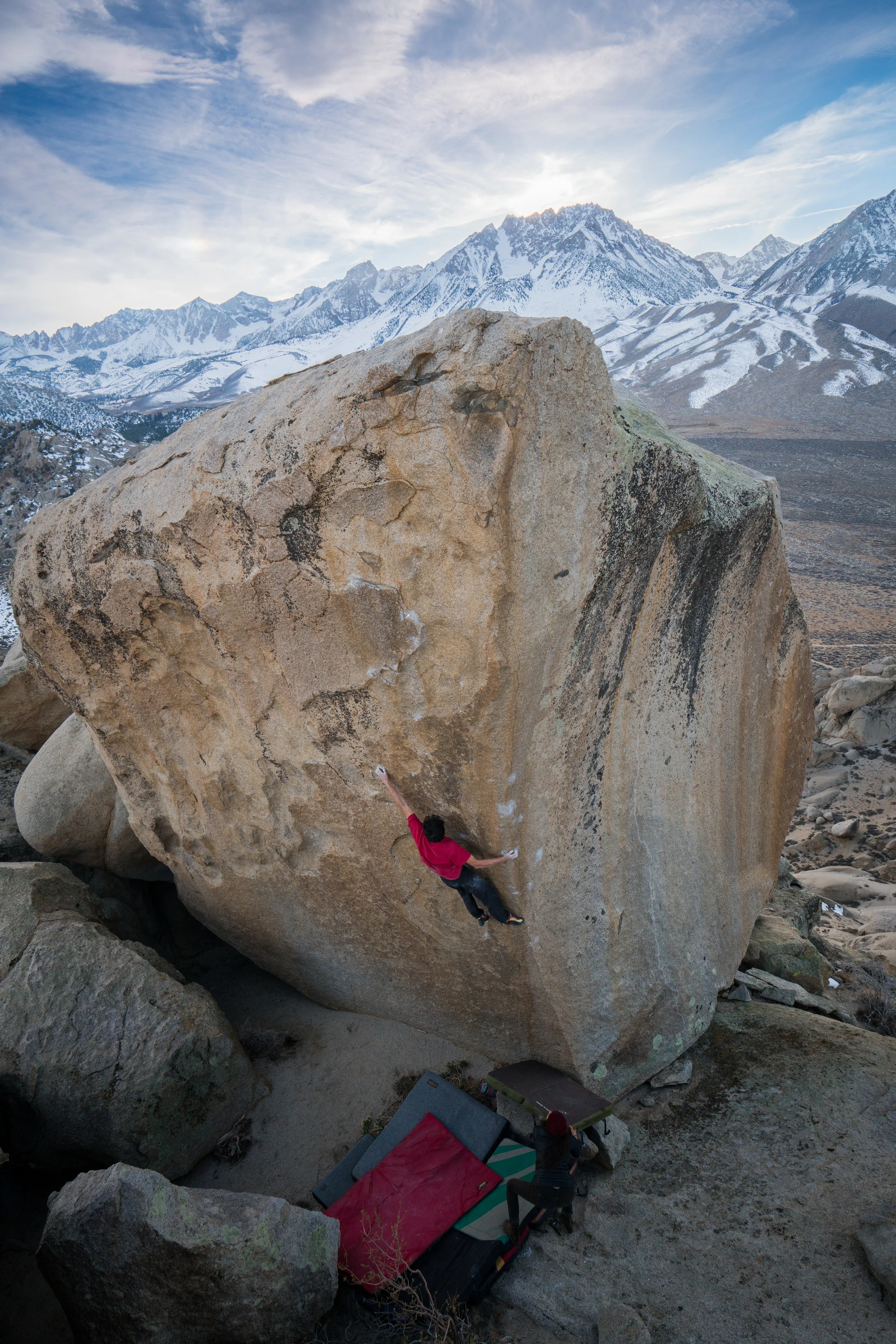 The dynamic left hand lunge of Terminus. Photo: Kevin Takashi Smith