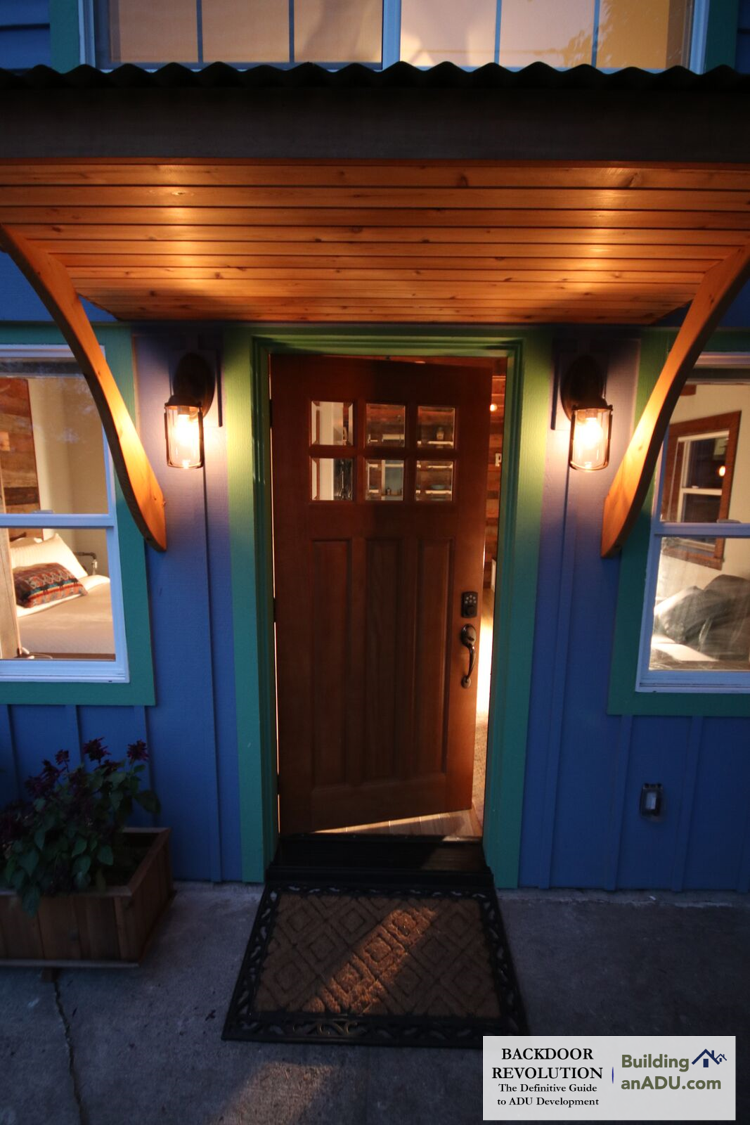  The cover image for Backdoor Revolution. This is doorway of a garage conversion ADU in North Portland.  This ADU  was featured on the 2017 ADU Tour.&nbsp; 