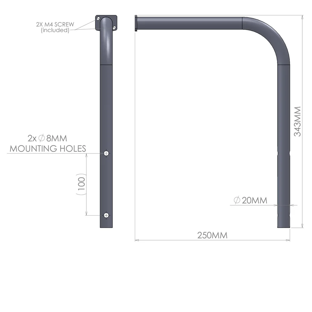 anemometer & wind vane mount
