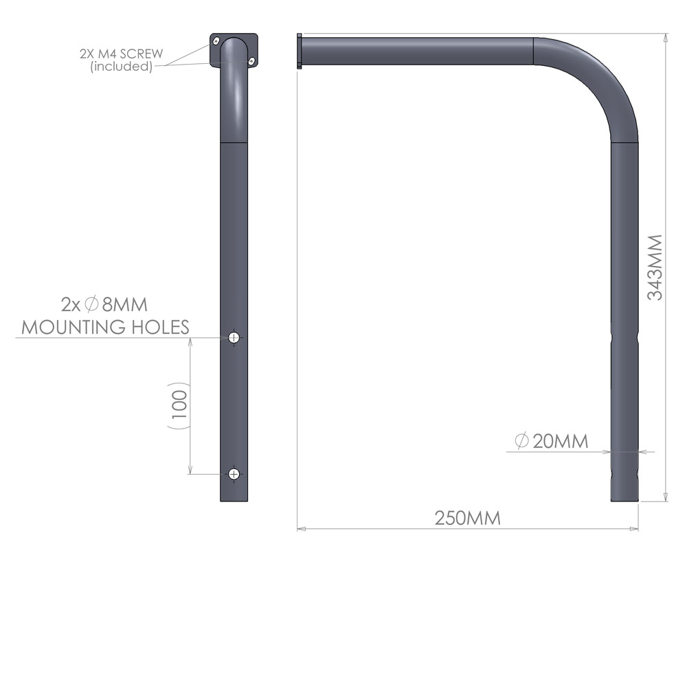 anemometer & wind vane mount