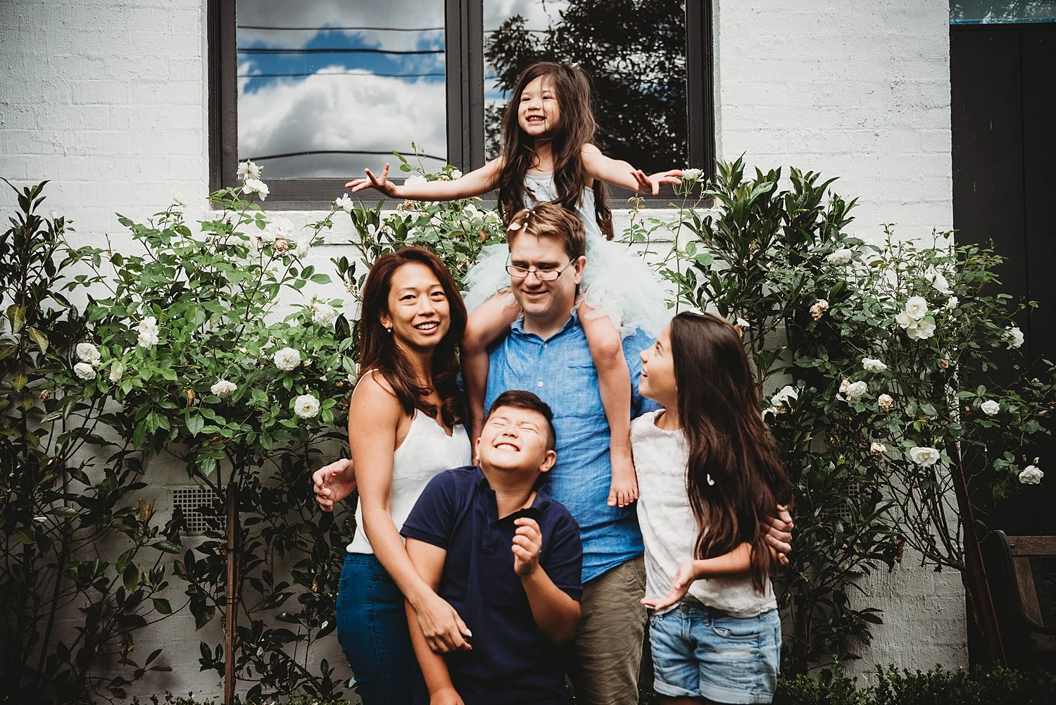 laughing family