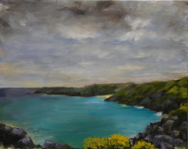 Stormy Sky, View from Logan's Rock | 50cm x 40cm | Oil on canvas | *SOLD*
