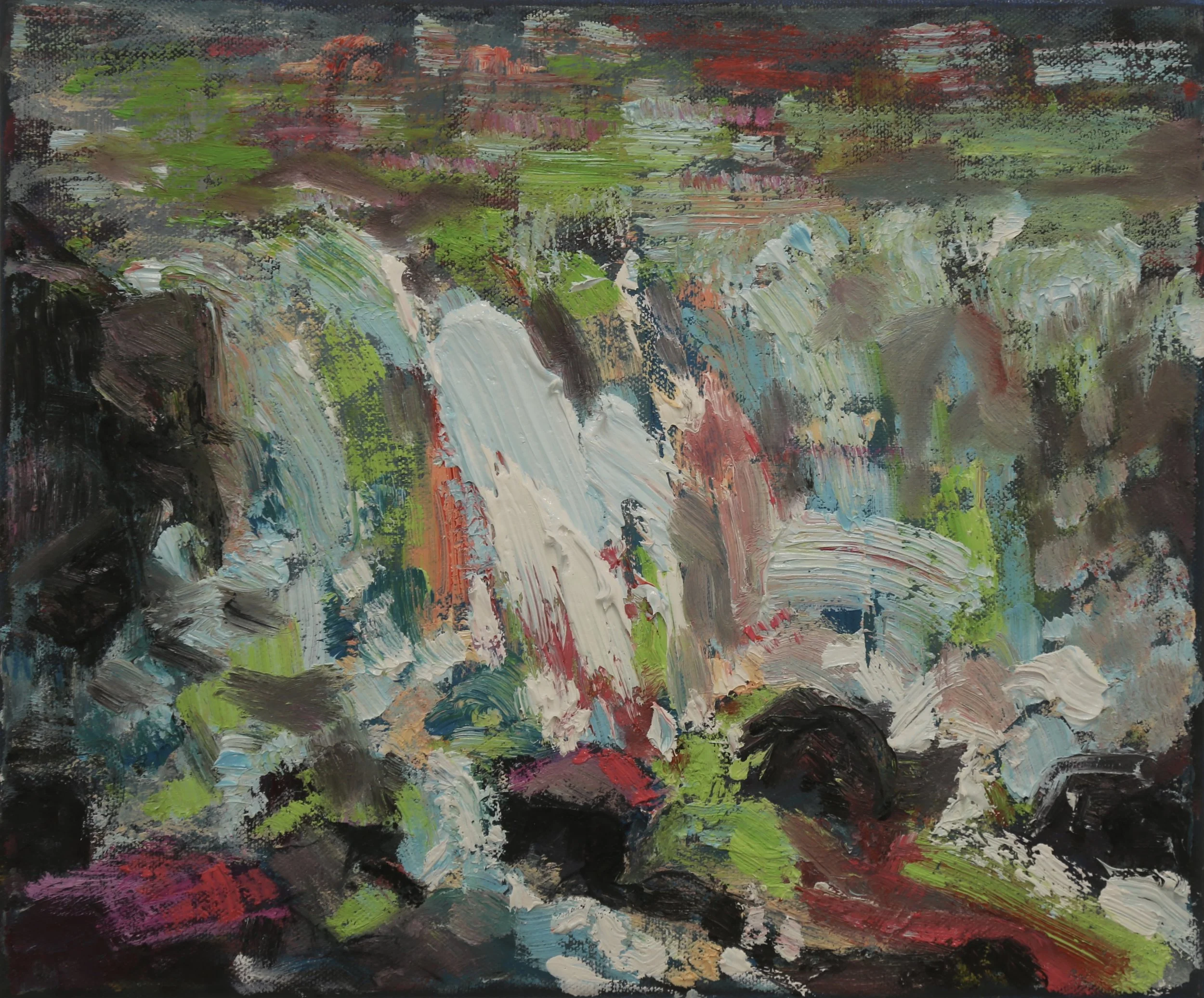 Over the edge, into the deep | 30cm x 25cm | Oil on canvas