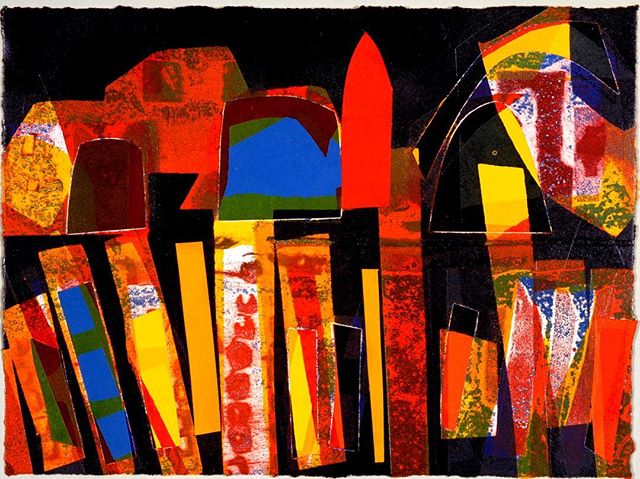 Venezia (2005). Unique monoprint/collage.