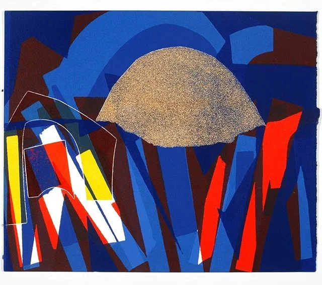 Venice #2 (2005). Unique monoprint / collage.