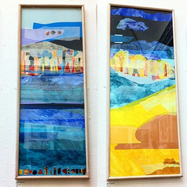 Two of my mixed media pieces currently on display at the 165th RWA Annual Open Exhibition: Ionian (left) and Aegean (right), both completed in 2016 and inspired by trips to Greece in recent years. @rwabristol