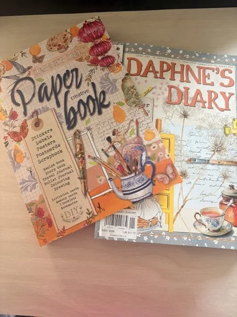 Picture of Daphne's Diary magazine and paper book