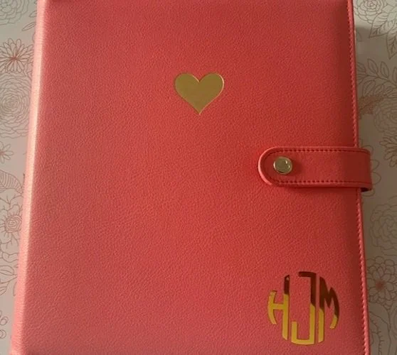 Planner notebook with my monogram