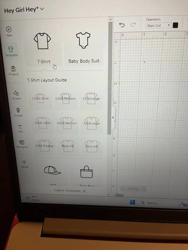 New Template Design in Cricut Design Space