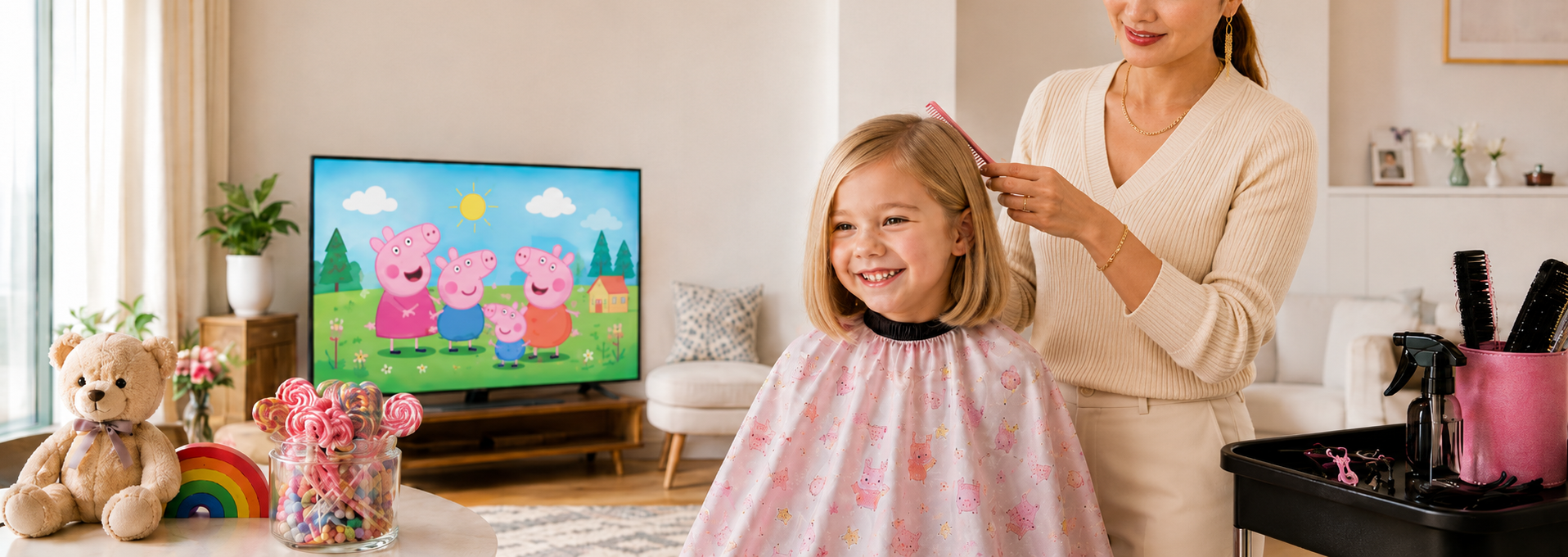 Smiling girl at haircut appointment.png