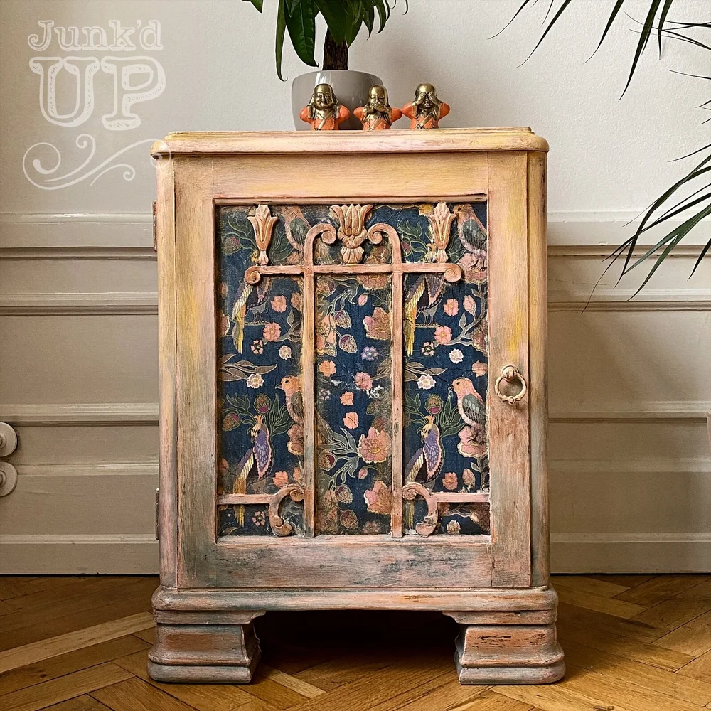Danish Cabinet with Decoupage