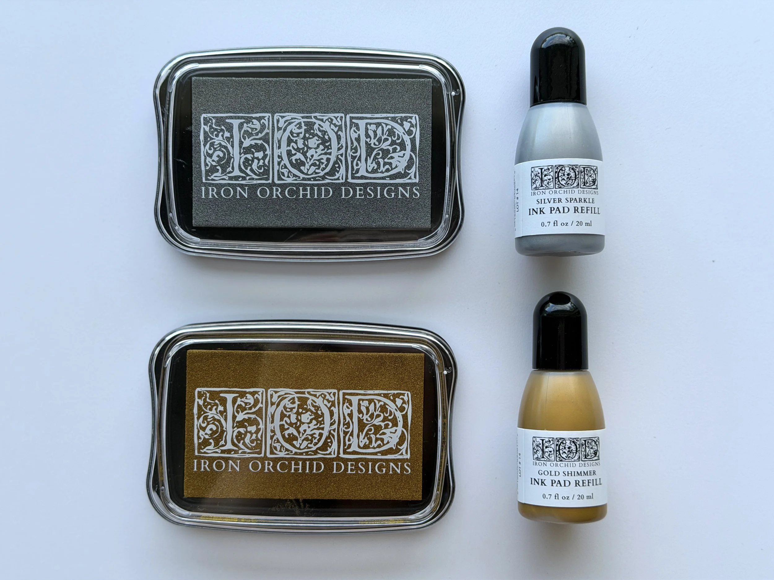 Silver and Gold Shimmer Inks Top View Image 5.JPG