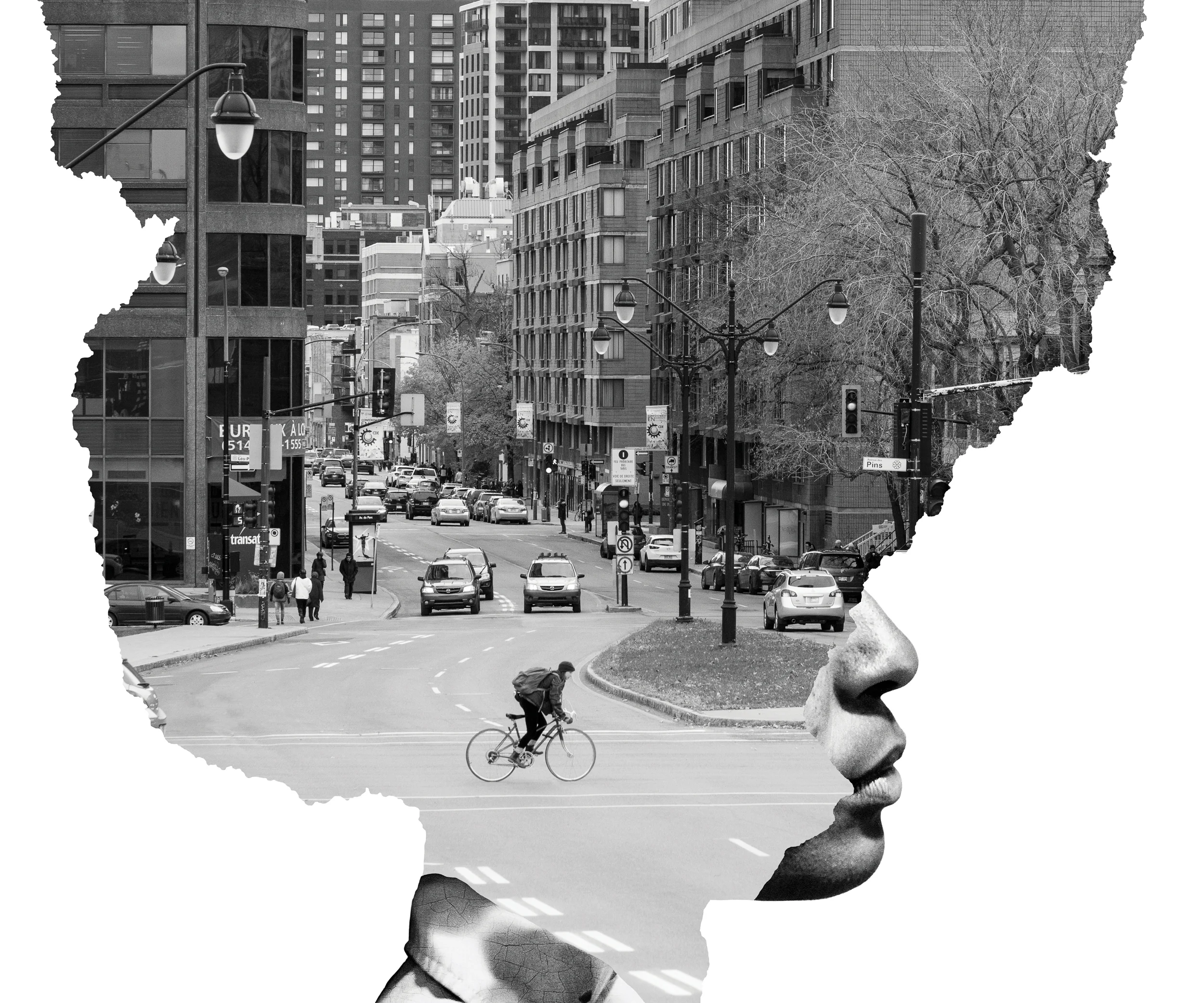 Metro Ave Du Parc - 1 of 5 wall graphics in the store. Client: Metro Inc. - Urban Heads Project (portraits are not my work, just the images inside). Design - Pappas Design Studio Inc.