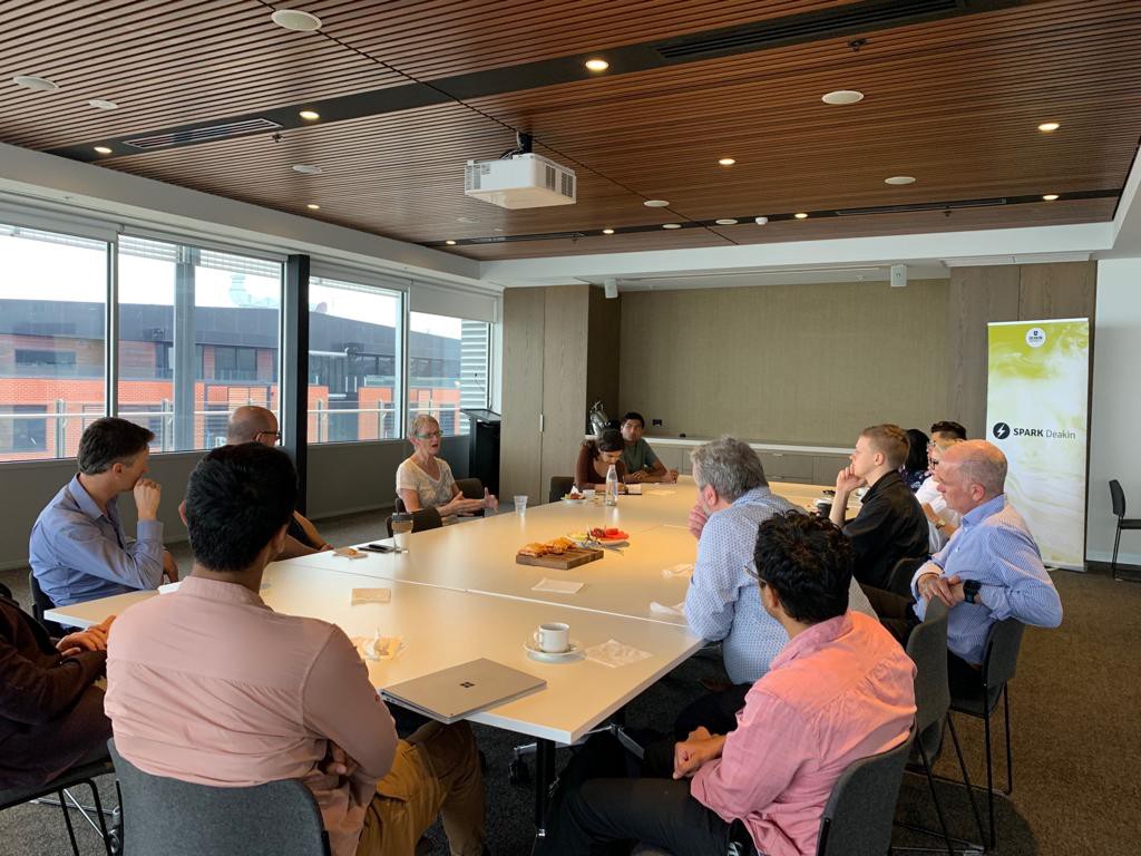 Round table discussion with Viki Forrest at Deakin University.