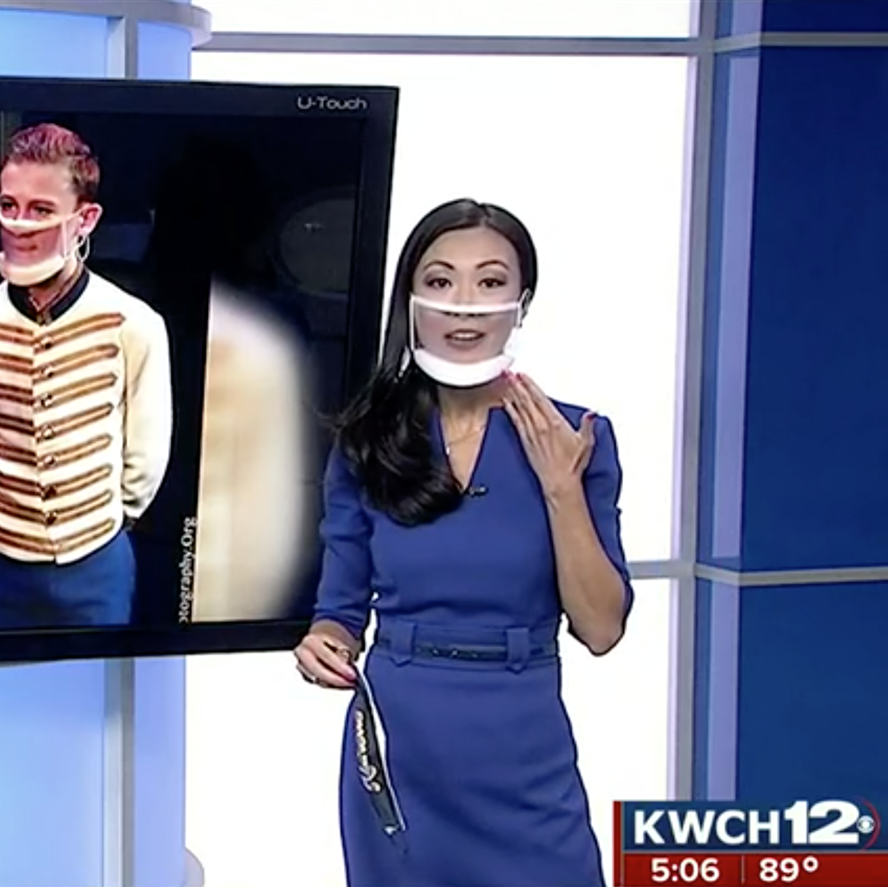 ClearMask™ - clear face mask for reporters and news anchors