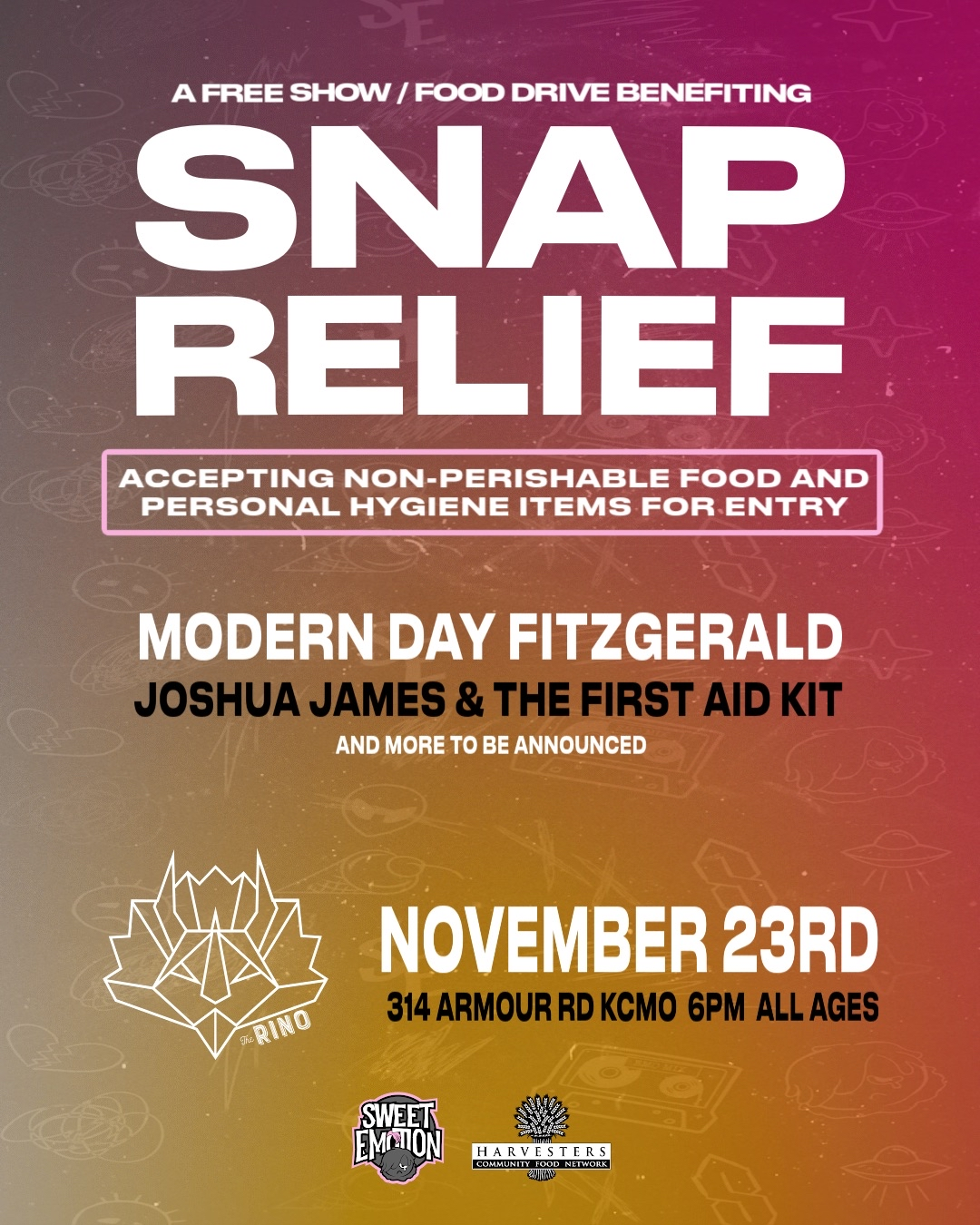 BENEFIT SHOW: SNAP relief/food drive with MDF and Joshua James