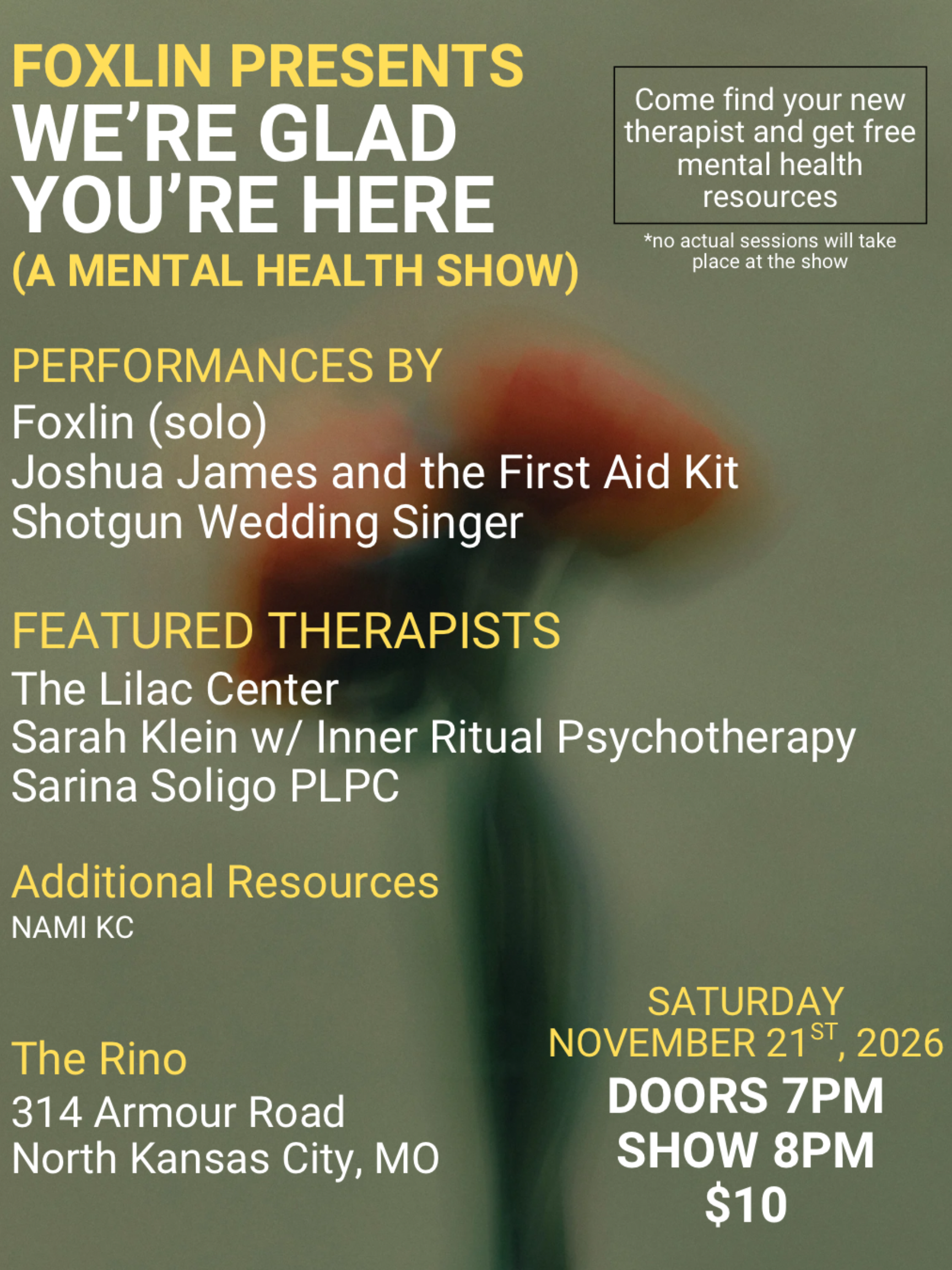 Foxlin Presents: We're Glad Your Here (A Mental Health Show)