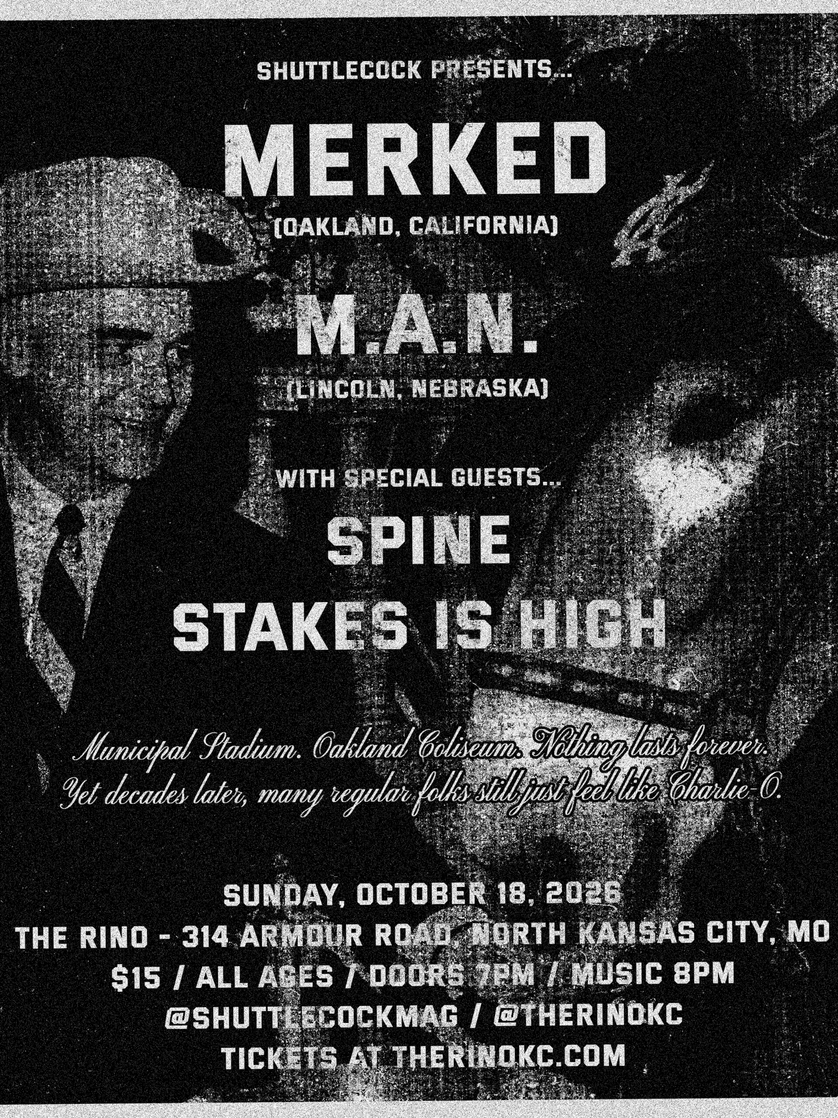 Shuttlcock presents: Merked | M.A.N. | Spine | Stakes Is High