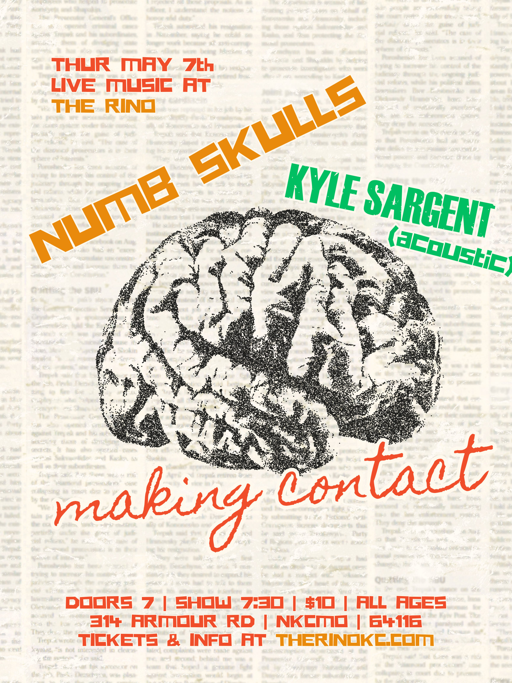Numb Skulls  | Kyle Sergant (acoustic) | Making Contact