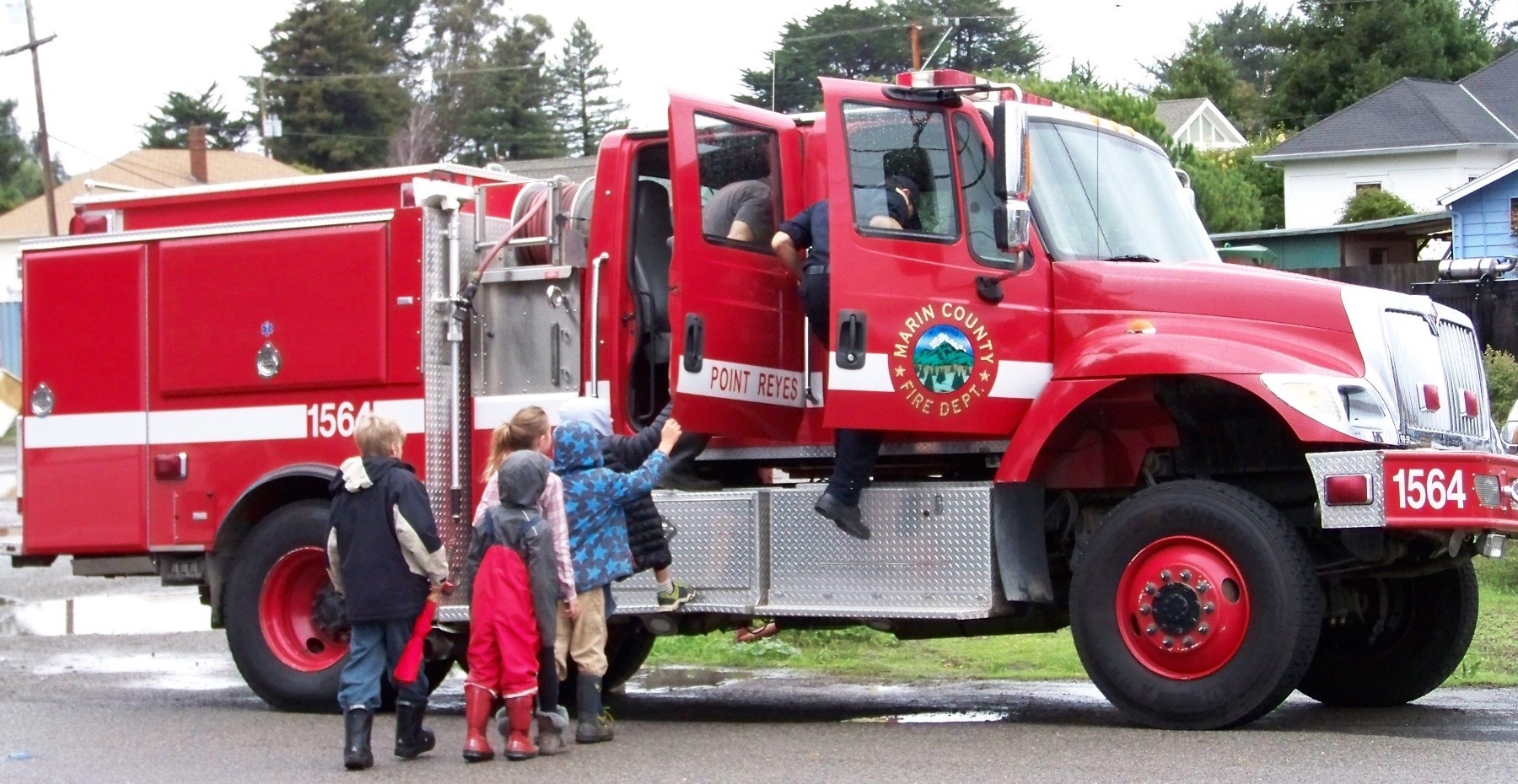 When I grow up I want to be.... One of the activities at our annual pancake breakfast, Point Reyes Station. Photo ©Dave Mitchell 2016.