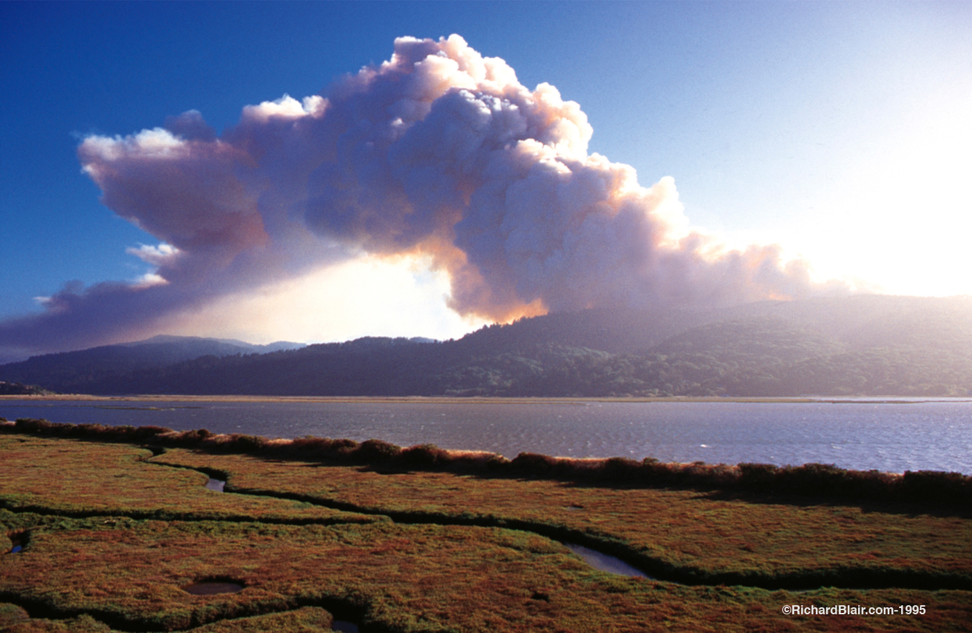 Fire Cloud and Tomales Bay, 1995 Mt. Vision Fire. Photo used by permission © richardblair.com