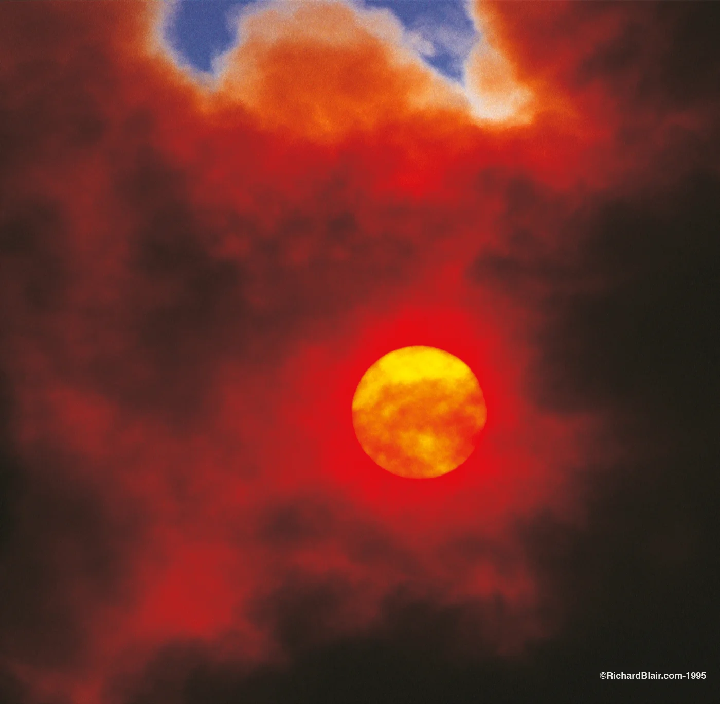 Fire Clouds over the Sun