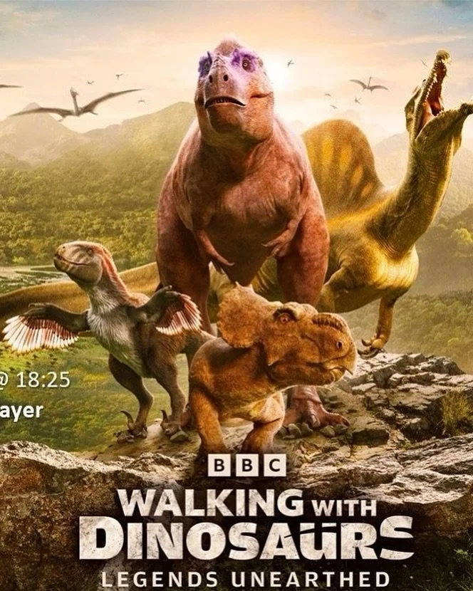 Phenomenal privilege to have shot on episode 6 of walking with dinosaurs. Directed by @lussknowe, on location magic and pulling the whole thing together was @emmitajuanita sound by @christopheryoulegrayling and aerials from the amazing @petergskeith 