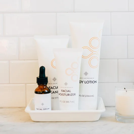 The New Life’s Abundance Skin Care line debuted in September 2018