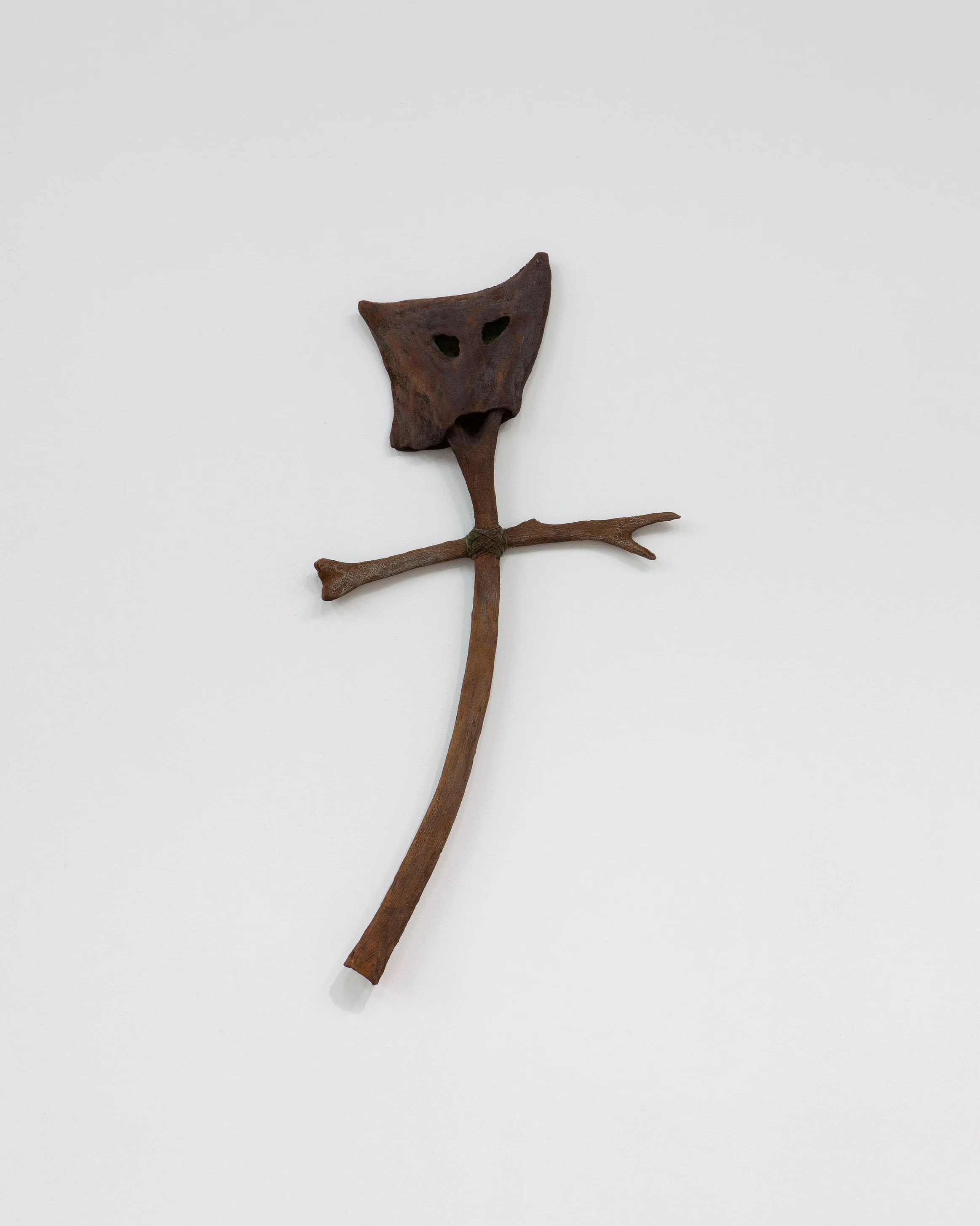 John Hachmeister Master of Deception , 2019 Bronze 26 x 13 1/2 x 1 inches 66 x 34.3 x 2.5 cm