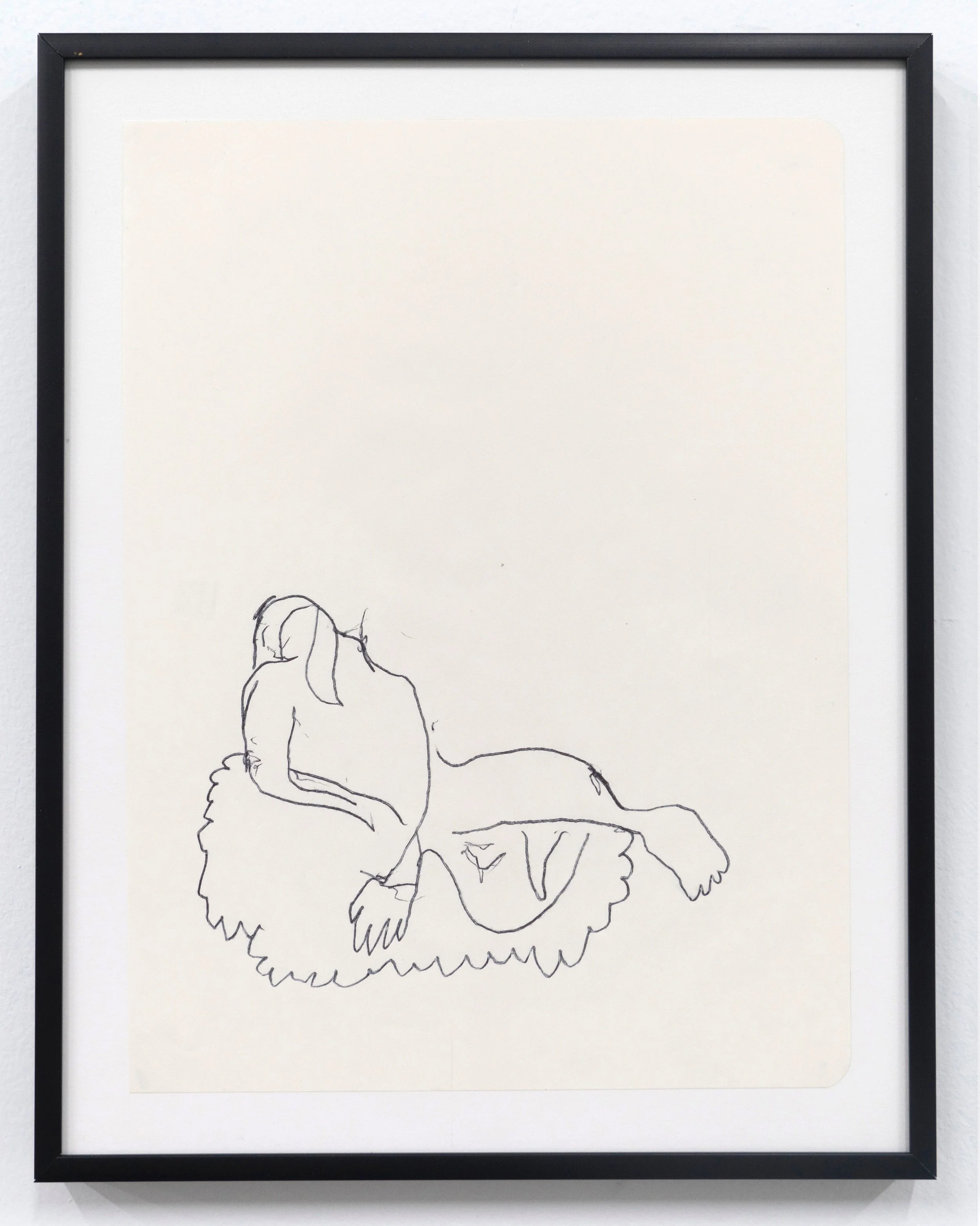 Emilie Gossiaux Venus , 2018 Ink on newsprint 11 1/2 x 9 1/8 inches 29.2 x 23.2 cm