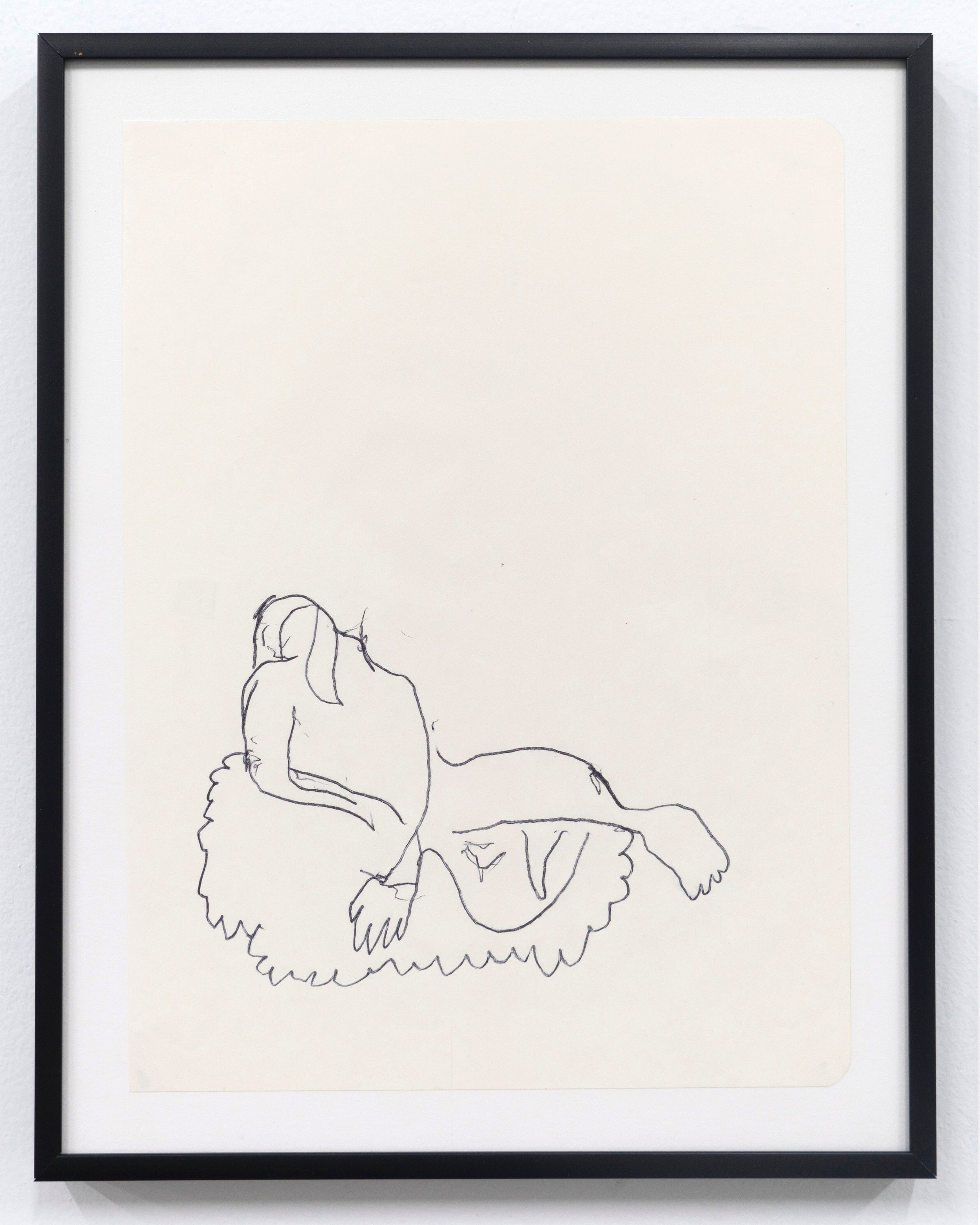   Emilie Gossiaux    Venus , 2018 Ink on newsprint   11 1/2 x 9 1/8 inches 29.2 x 23.2 cm  