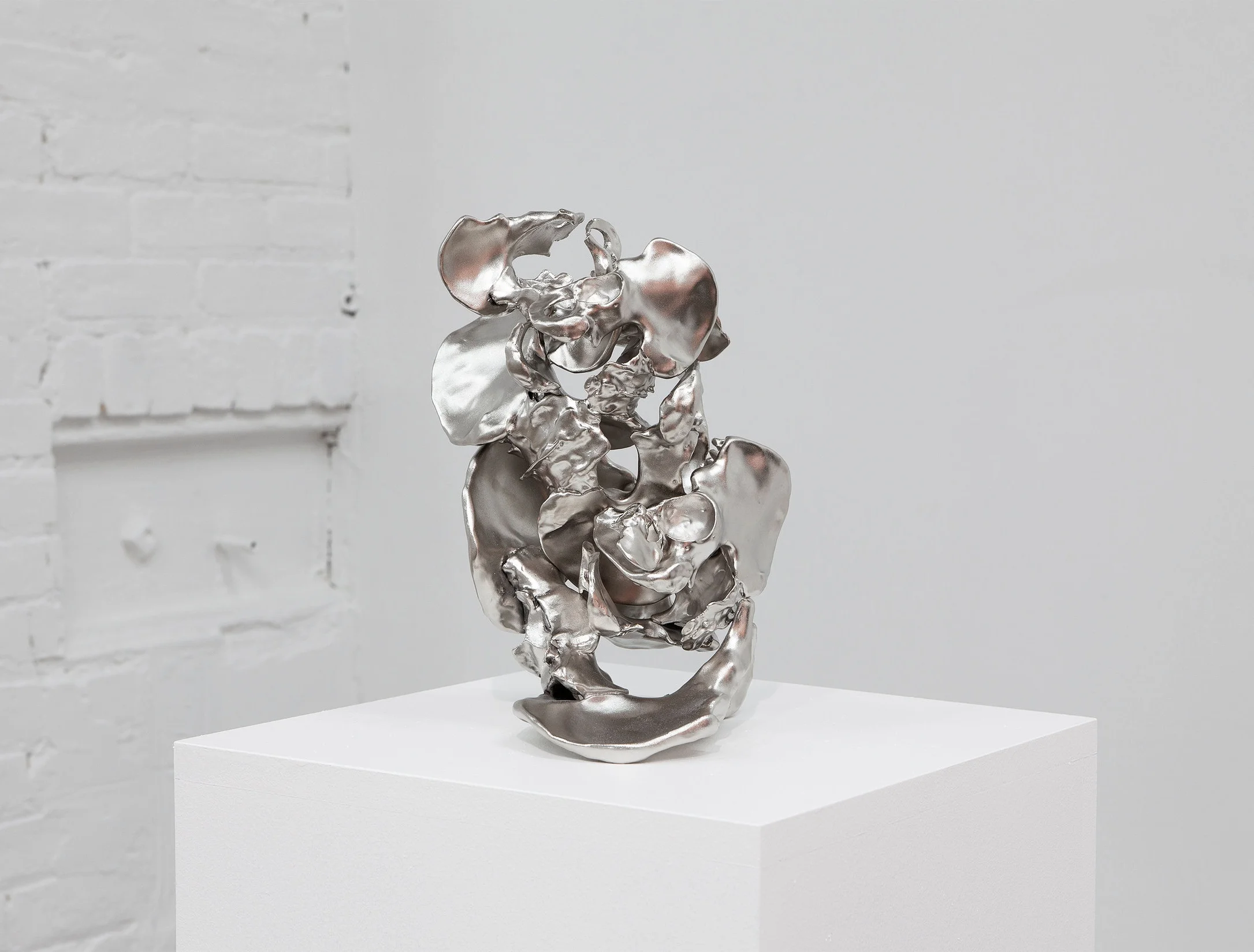 Carol Peligian 6lbs 4oz , 2019 Nickel-plated bronze ,14 x 10 x 10 inches