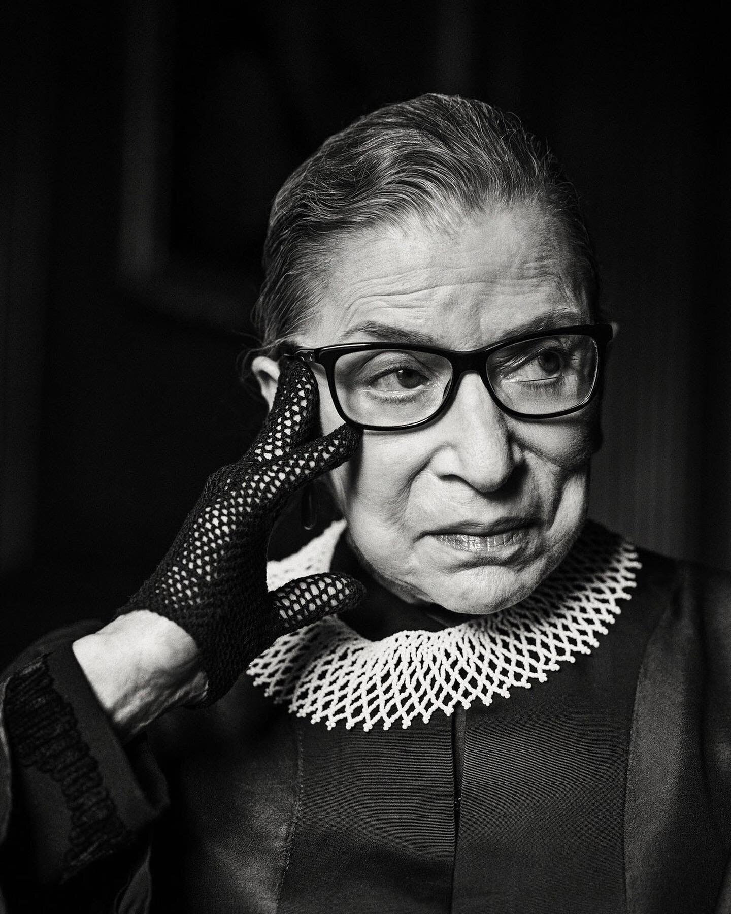 We were so lucky to have had her in our world. Thank you, RBG, for more than we know how to put into words. Photo by Sebastian Kim via @newyorkermag #rbg #rip #hero