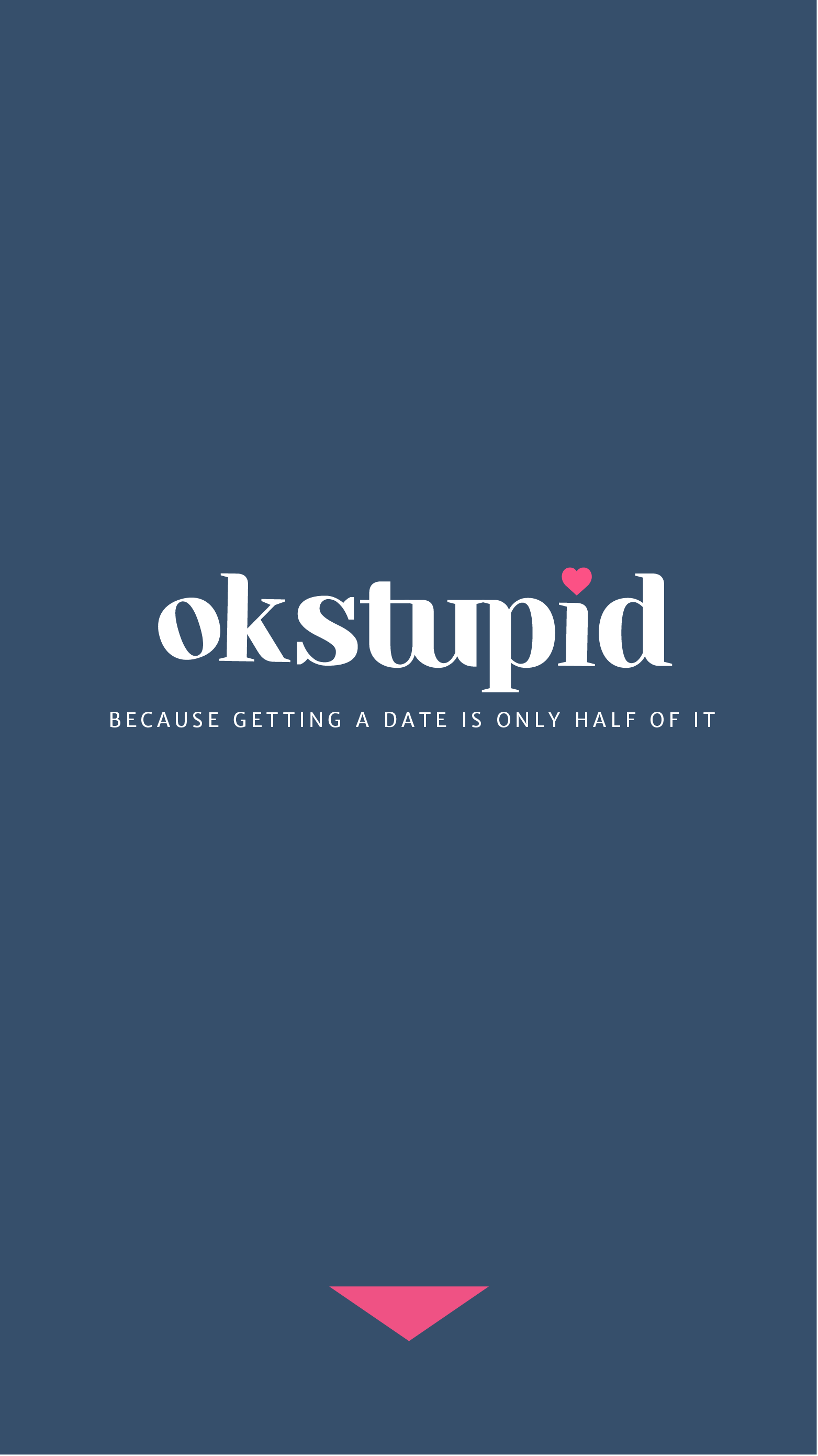 Mobile interface for a hypothetical mobile app called OkStupid