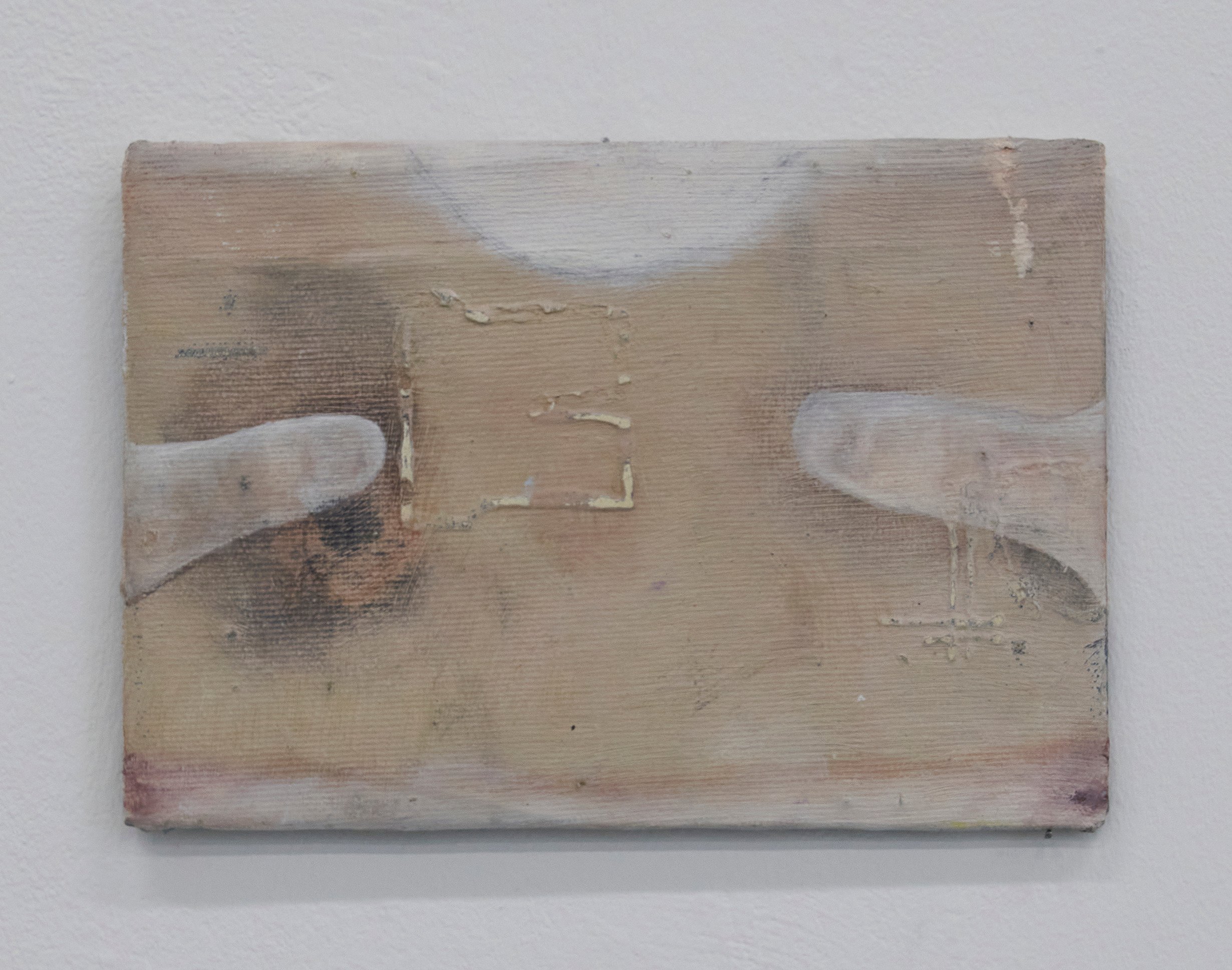   Touch Brief Mark , Oil and Plaster on Canvas, 21 x 15cm 2023 
