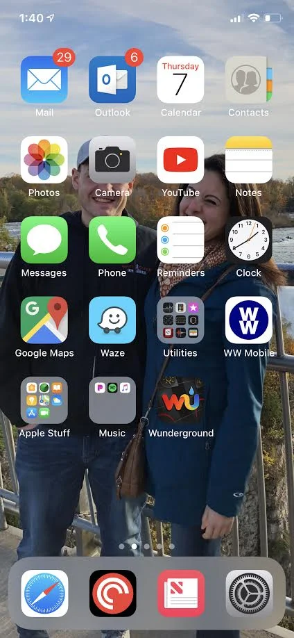 Jackie’s well-organized homescreen is primed for productivity.