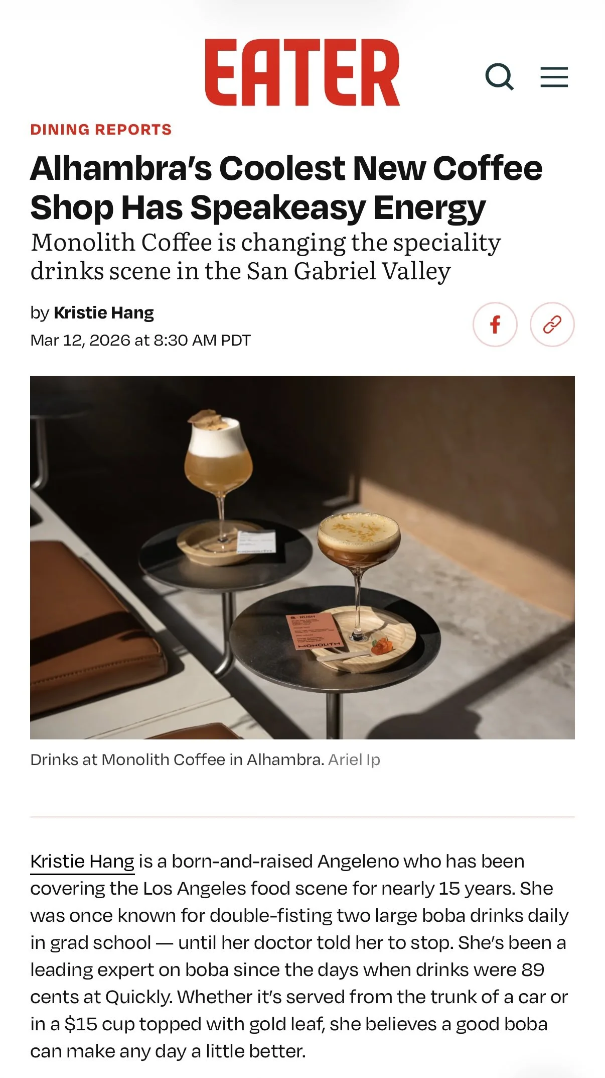 My Dining Report is Out!