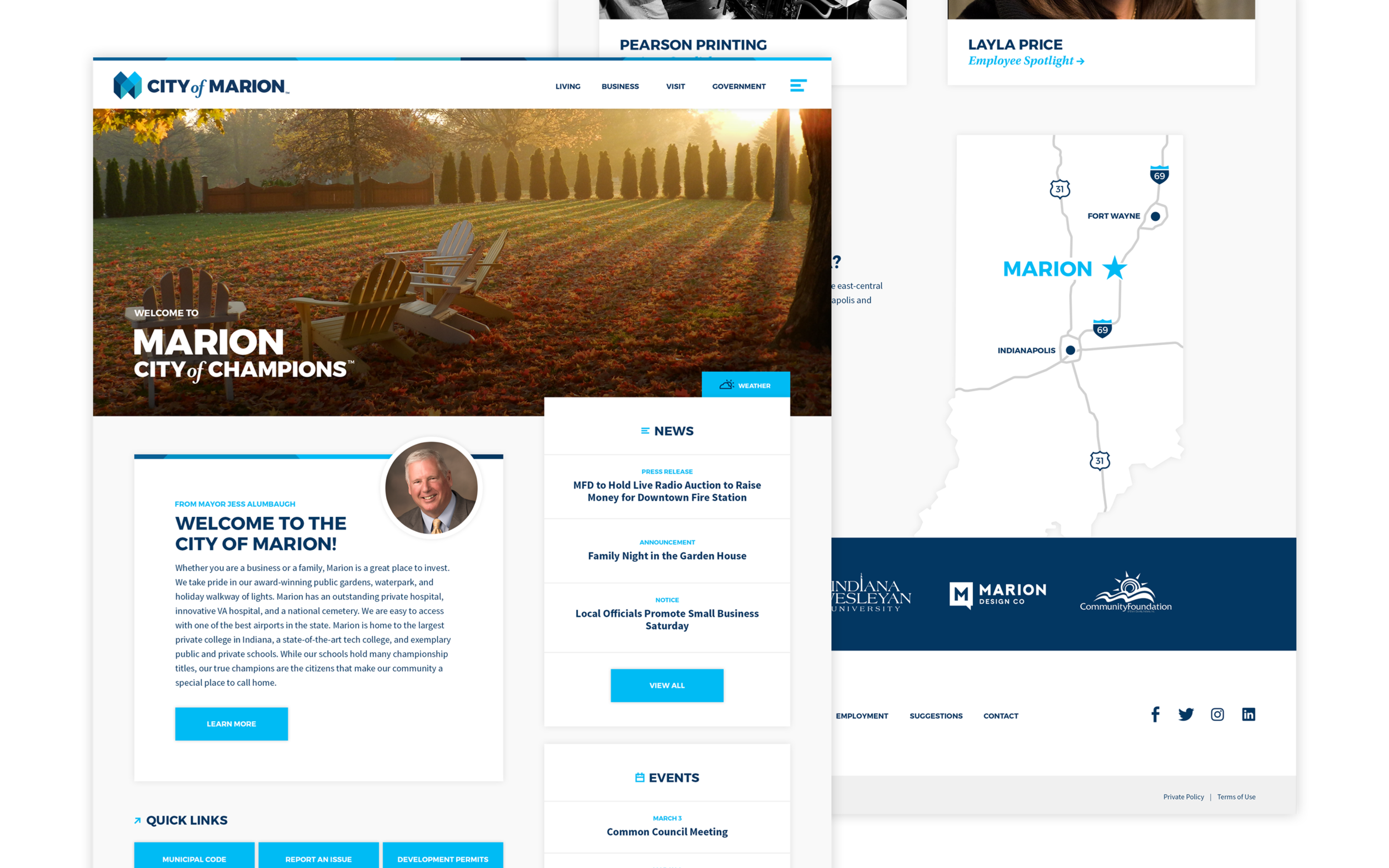 New website landing page.
