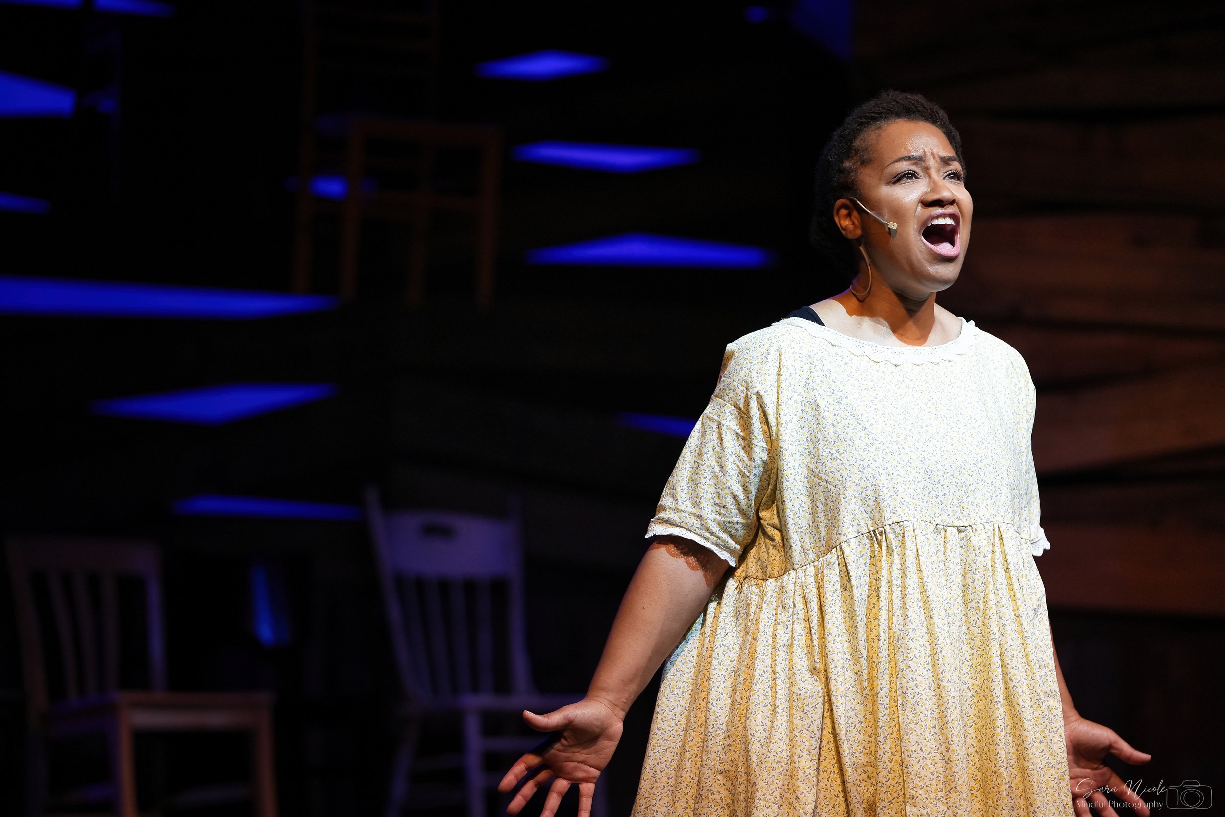 Safira singing as Celie in the Color Purple